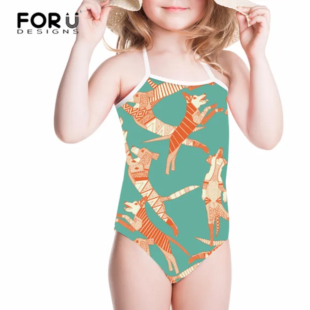 Best Price FORUDESIGNS Swimsuit for Girl One-piece Suits Dog Party Retro Printing One Piece Children Swimwear 2018 Swim Suit Monokini Wear Best Price FORUDESIGNS Swimsuit for Girl One-piece Suits Dog Party Retro Printing One Piece Children Swimwear 2018 Swim Suit Monokini Wear