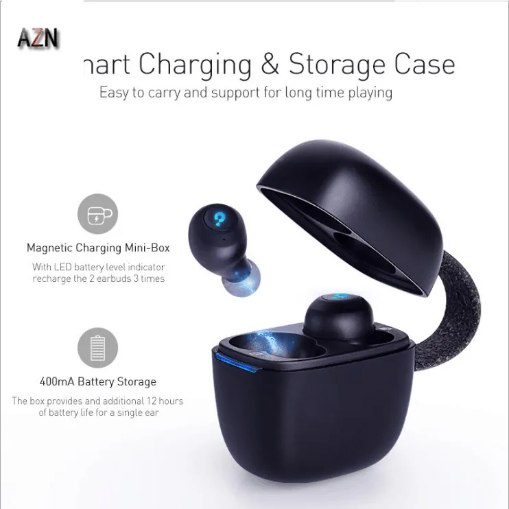 BlueWow A7 TWS Bluetooth наушники настоящие Беспроводные спортивные наушники IPX5 водонепроницаемые стерео наушники с микрофоном для громкой связи звонки