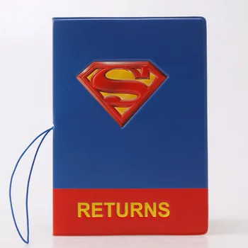 

PU Cartoon travel accessories passport Cover with size 5.5''*3.8''-superman