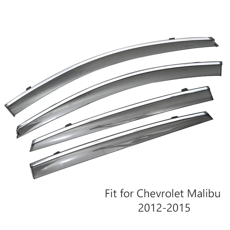 OVERE 1 Комплект дымовой козырек на ветровом стекле для Chevrolet Malibu 2012 2013 Стайлинг вентиляционные дефлекторы, охранные предметы - Цвет: Malibu 2012-2015