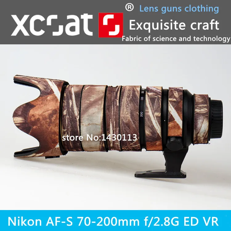 Камера объектива пальто камуфляжной расцветки для Nikon AF-S 70-200mm f/2,8G ED VR объектив кожух для оружия он оказался в кожух для оружия A06