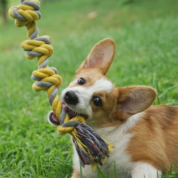 

Pets Toys Bite And Bite Action Cleaning Training Dog Cotton Rope Gnash Ball Coughi Teddy Kim A Rope Knot Chewing Gum Articles