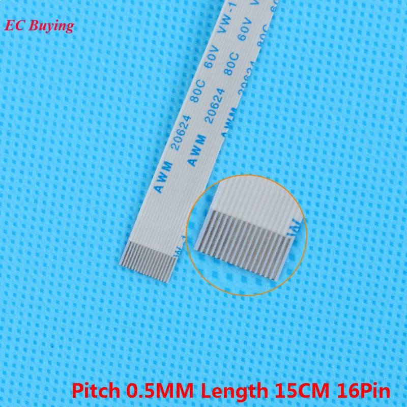 5 шт. FFC 150 мм Длина 16 Булавки ленточный кабель 16 Булавки плоский кабель прямом направлении 0.5 мм Шаг 15 см Длина же 16 Шпильки для TTL
