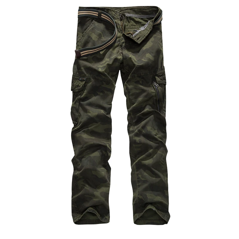 

New Cargo Pants Men Loose Cotton Trousers Casual Pants Camouflage Pants Tactical Male Pockets Military Straight Camo Casual Army