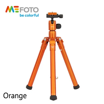 MeFoto MF15 штатив Reflexed монопод селфи палка мини портативный штатив для камеры с шаровой головкой 5 секций DHL - Цвет: Оранжевый