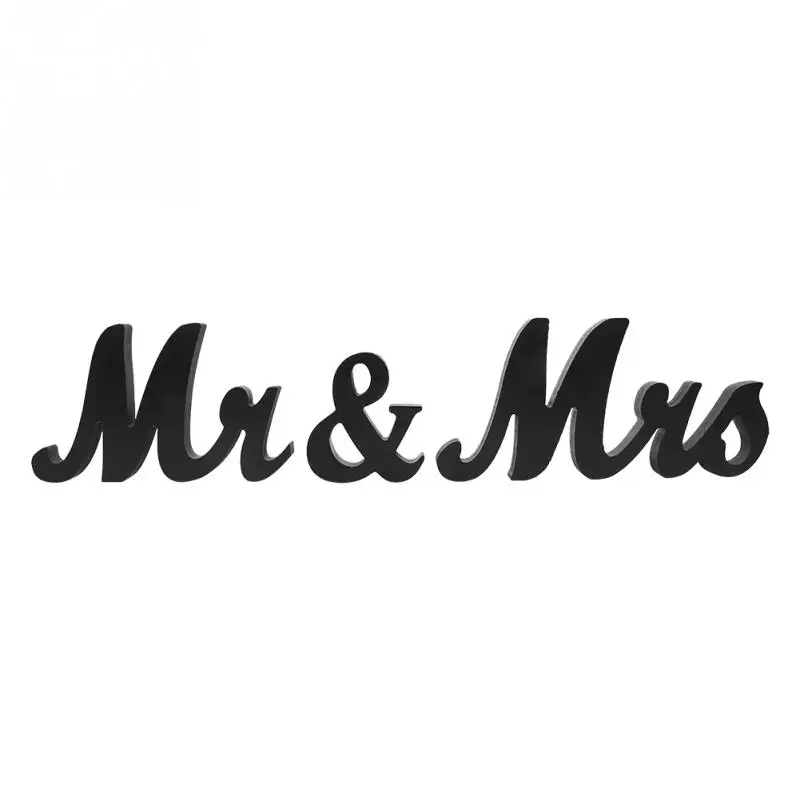Wedding Supplies Decoration Mr& Mrs Signs Mr& Mrs Letters for Sweetheart Table Decor Mr& Mrs Letters Wedding Sign - Color: Black