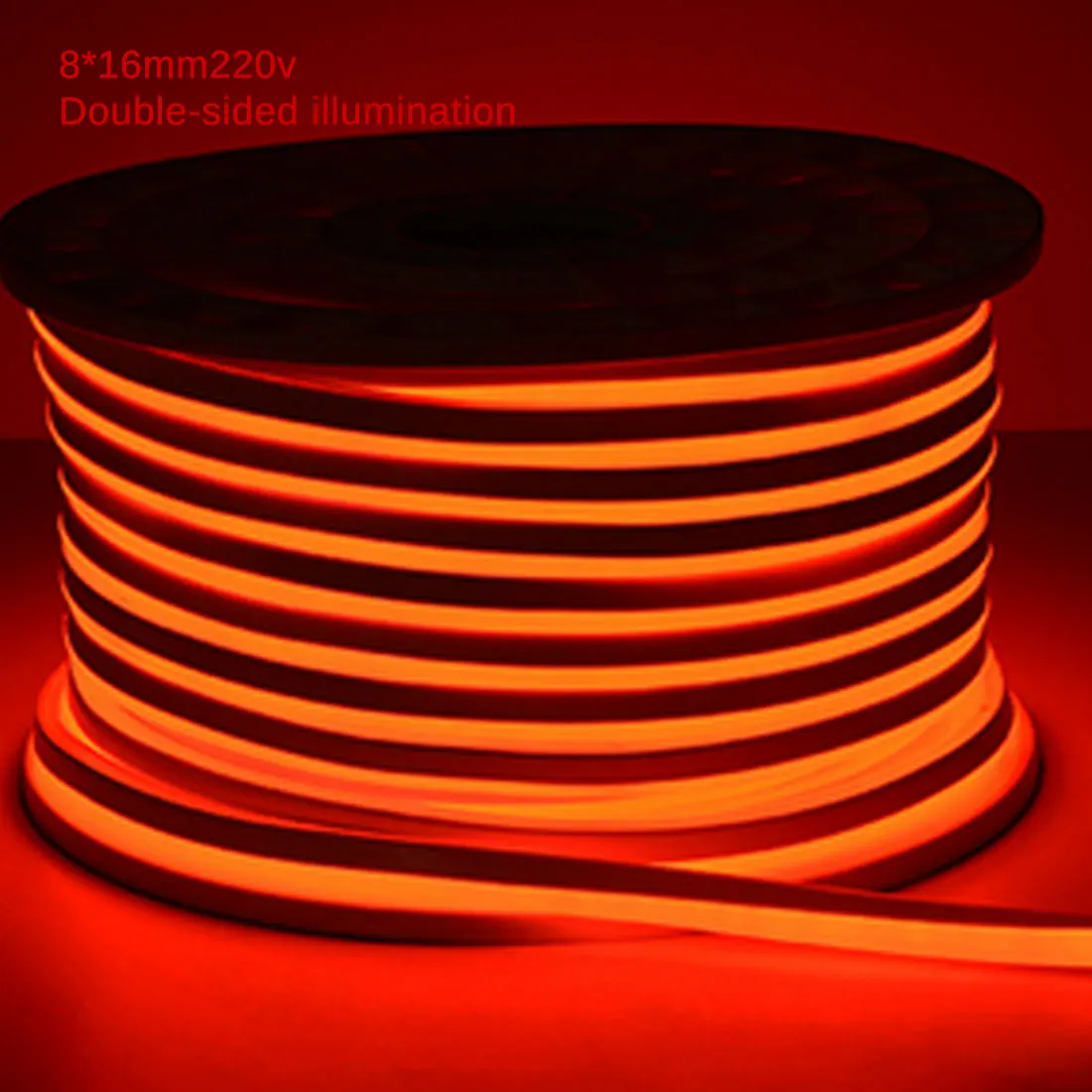 1M R-light Dou Side Полоска для украшения автомобиля 220V SMD2835 120led/M водонепроницаемый гибкий Сказочный свет с вилкой питания уличные праздничные украшения - Испускаемый цвет: 1M R-light Dou Side