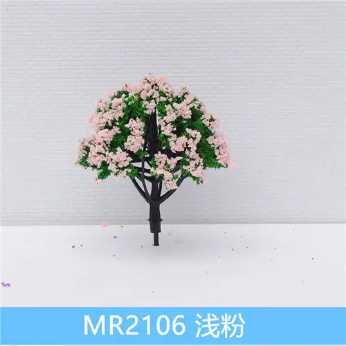 light pink 10 штук 5 см Смешанные цвета Пластиковые кустарники имитация Открытый Пейзаж DIY дизайн дом улица материал модели здания MR101 - Цвет: light pink