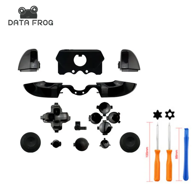 Best Price Matte Black Custom for Xbox ONE Controller Buttons Full Mod Kit Triggers DPad +Torx Screwdriver Repair Open Hand Tool
