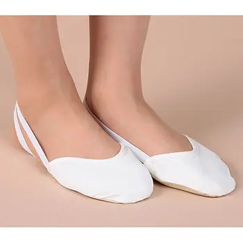 

1 pair Half Soft Sole Ballet Pointe Dance Shoes Rhythmic Gymnastics Slippers 2 Colors Gym Sock Belly Practice Accessories