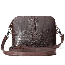 Vente chaude 2016 célèbre marque crocodile style femmes sacs naturel en cuir véritable femmes messager sacs bandoulière sacs à bandoulière