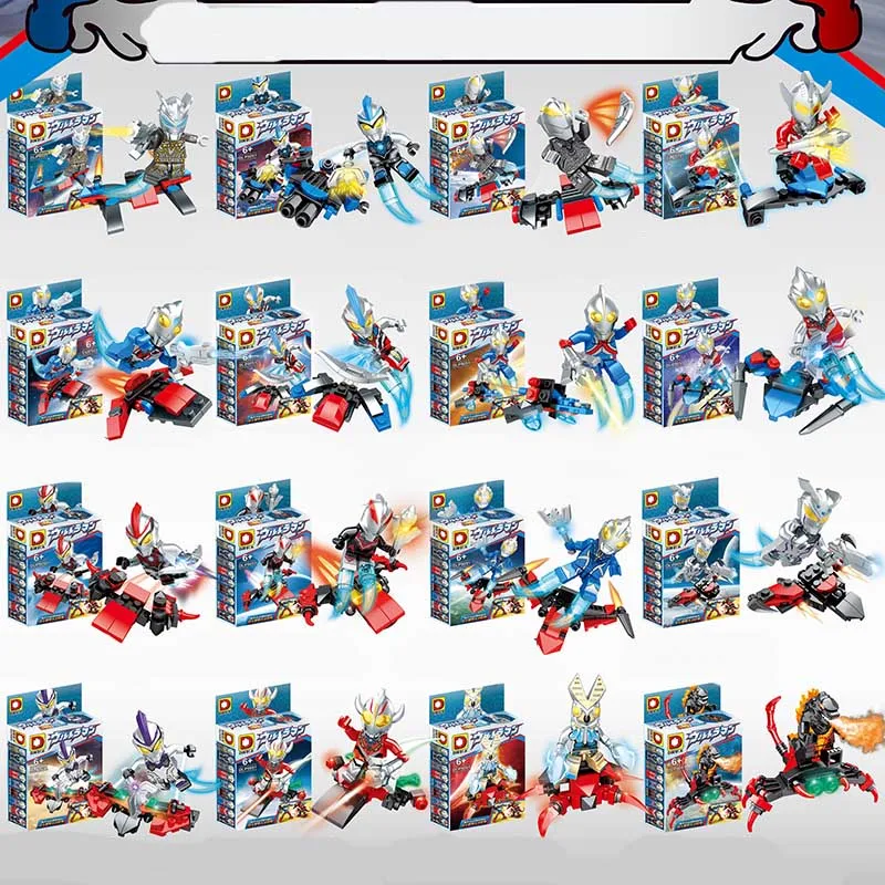 

16 in 2 Cosmic Superman Armor Monster Compatible legoINGlys Ultraman Super Heroes Mini Figure Building Block Toys for Boys Gifts