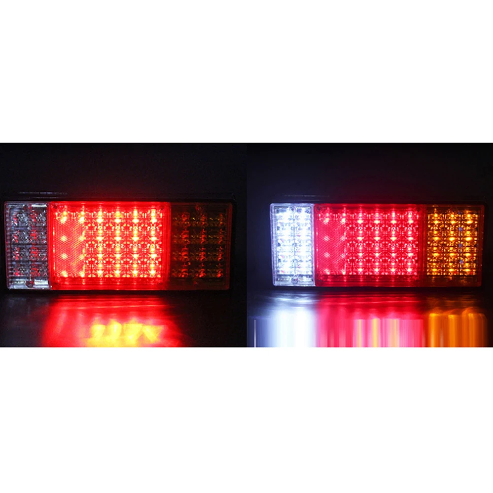 

2pcs DC 12V 44 LED Trailer Tail Lights Waterproof Truck Lamp UTV RV Vans Camper Tail/Turn Signal/Reverse Lamp