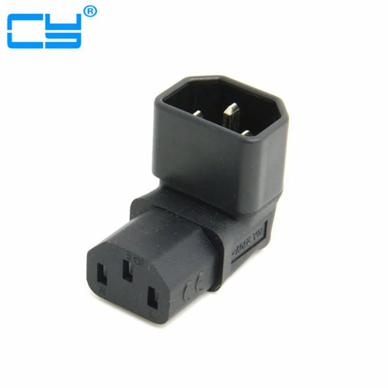 

IEC C14 Male plug to Down Right Angled 90 Degree iec angle IEC C13 Female socket Power Extension Adapter connector adaptor