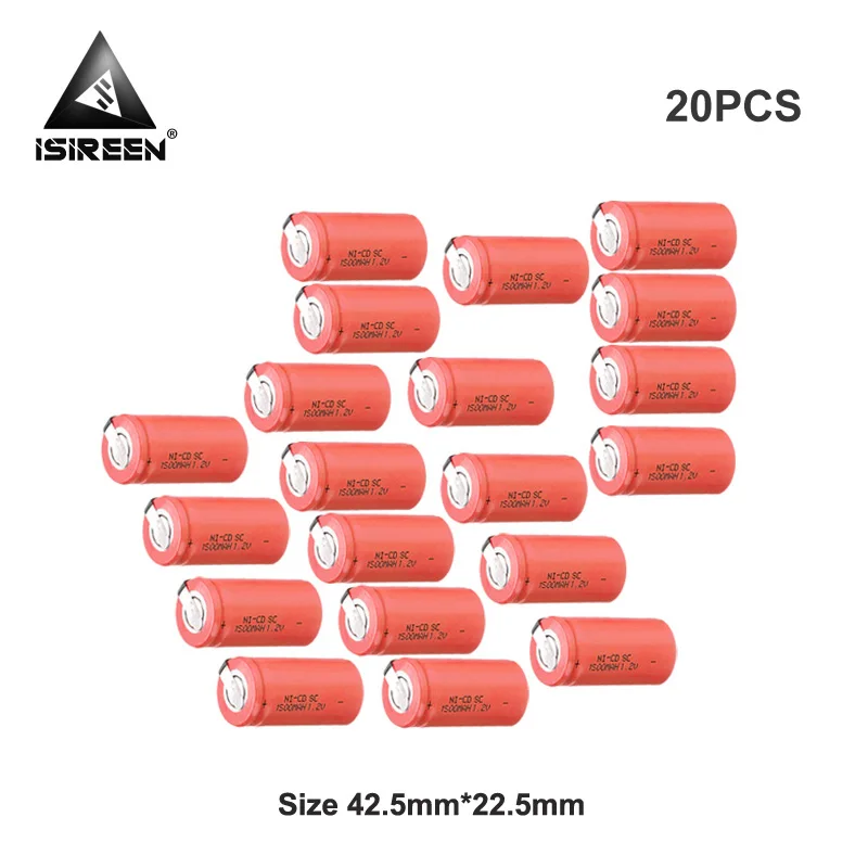 

1.5A Rechargeable Batteries SC 1.2V 1500mAh Ni-CD Cell DIY Power Tool Battery Packs Subc Ni CD Accumulator Electric Candle Light