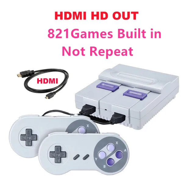 Новая Мини ТВ игровая консоль HDMI выход 8Bit Ретро видео встроенный 821 разные