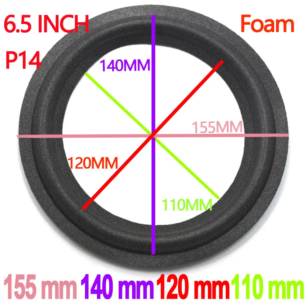 2pcs 4/" inch Speaker Foam Edge Speaker Surround Repair Loudspeaker Repair Parts