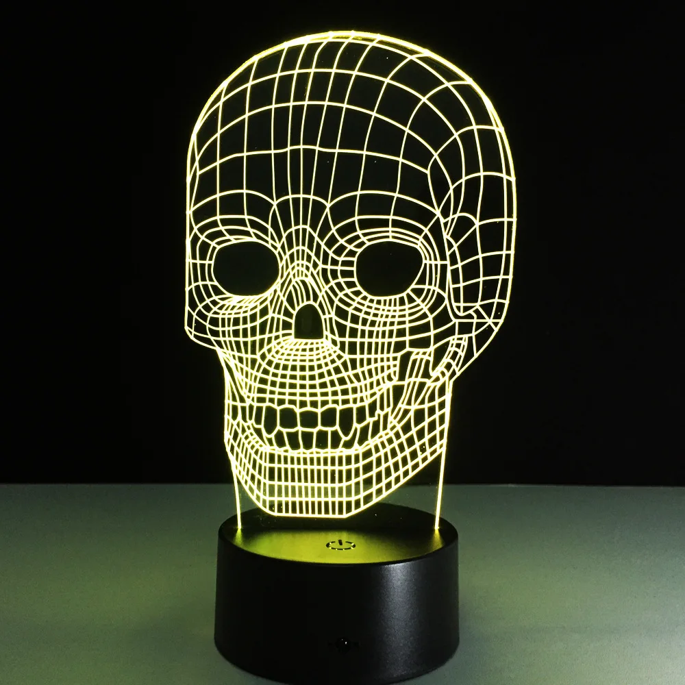 skull desk lamp