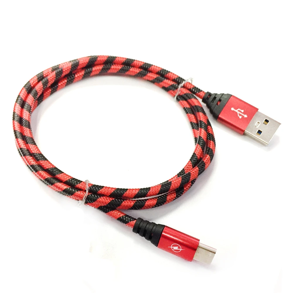 

1 m Nylon Braided Type-c USB Cable Data Sync USB Charger Cable For Samsung HTC Huawei Xiaomi Android Phone Fast Charging Cables