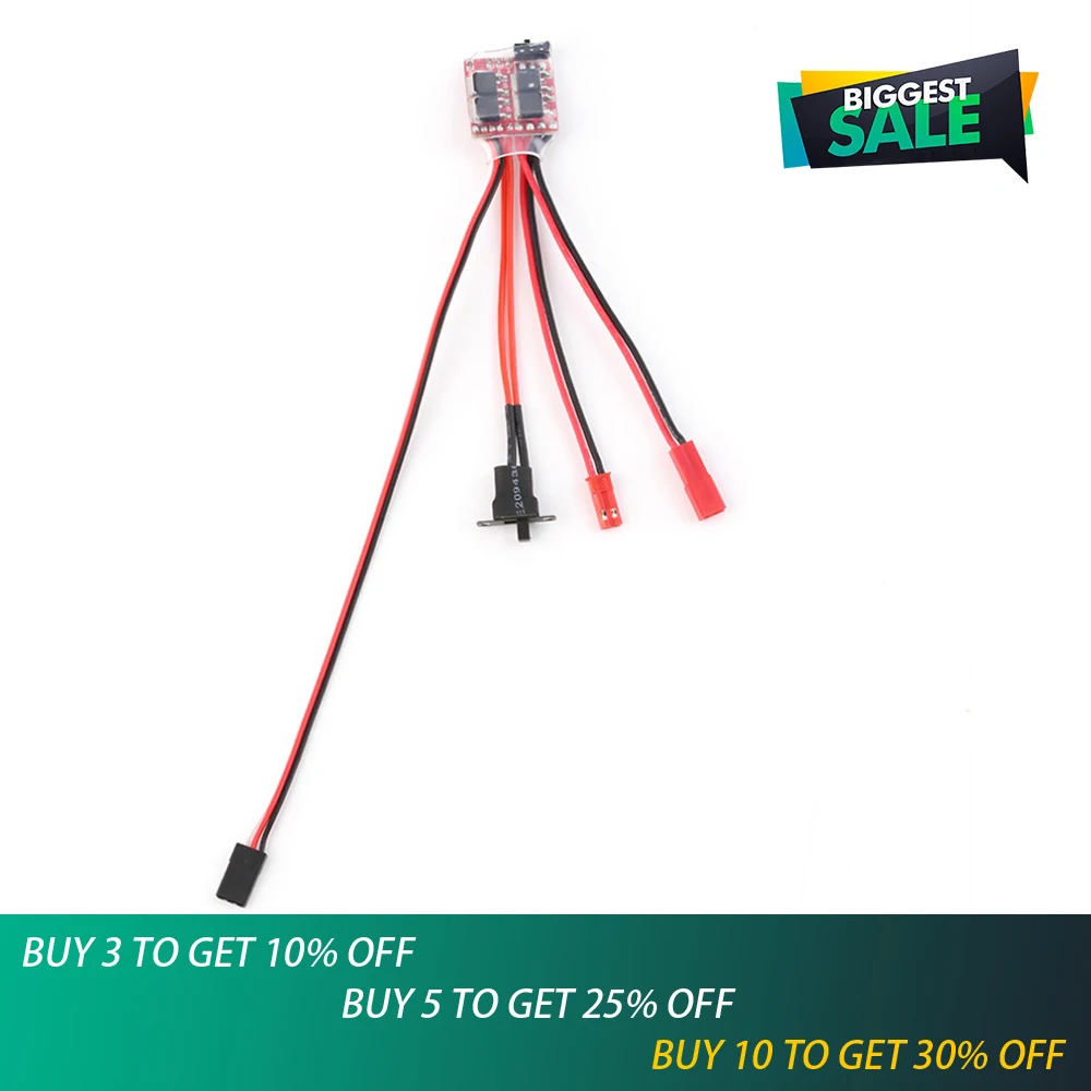 

1pcs 3.0V-9.4V 2KHz Driver Frequency RC ESC 20A Brush Motor Electronic Speed Controller W/ Brake For RC Car Boat
