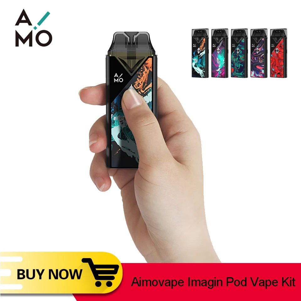 Новейший оригинальный OVNS Aimovape Imagin Resin/PC Pod Kit Vape pen стартовый набор 1100 Ом емкость 3