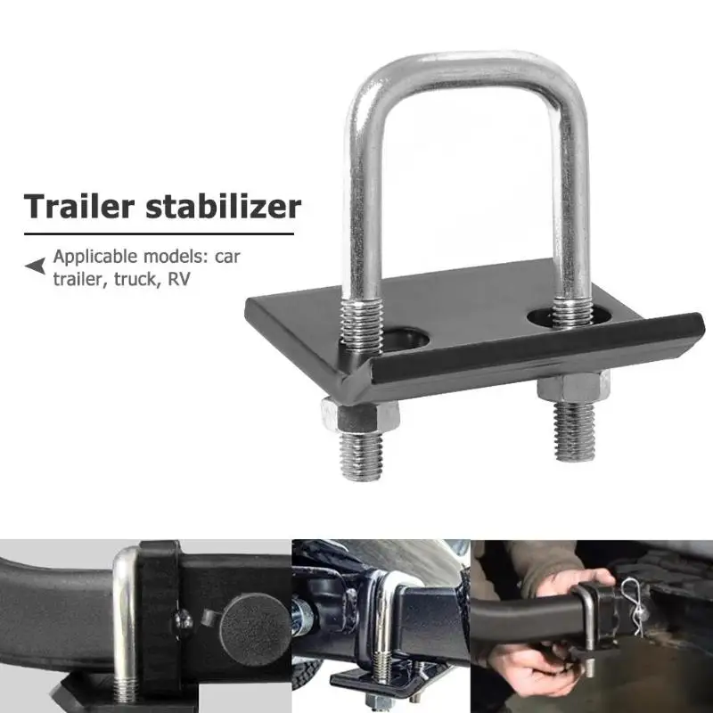 

U-Bolt Anti-Rattle Stabilizer Hitch Lock Down Tow Clamp for Trailer RV Truck Suitable for All Hook Openings
