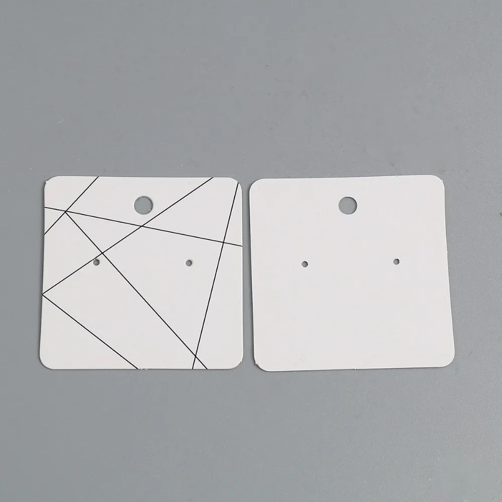 

DoreenBeads Paper Jewelry Earrings Display Card Square Leaf Flower Flamingo Animal Pattern 50mm(2") x 50mm(2"), 50 Sheets