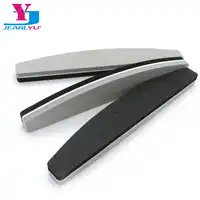 50 X Professional Nail Files Buffing Slim Thick Moon Spong Soft Nail File 150/240 Grit Black&Gray Sander paper Nail Makeup Tools