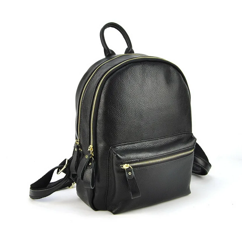 Women Genuine Real Cow Leather Backpack School Book Bag Shoulder Purse Casual Fashion Lady ...