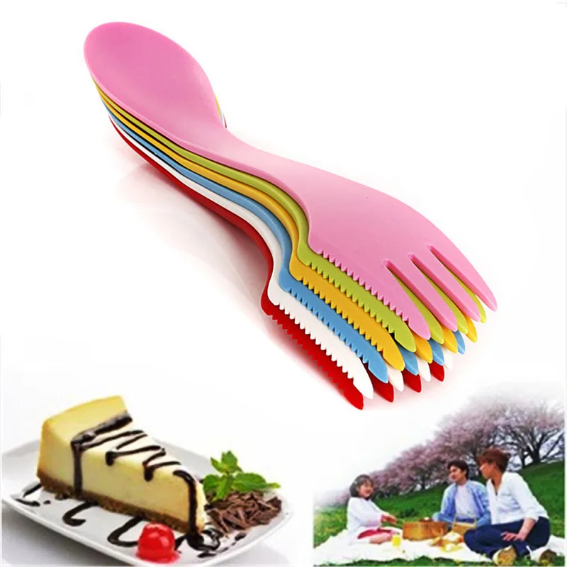 1pcs Heat Resistant Plastic Outdoor Travel Picnic Spoon Fork Knife Camping Hiking Utensils Spork Combo Gadget Cutlery Travel 1pcs Heat Resistant Plastic Outdoor Travel Picnic Spoon Fork Knife Camping Hiking Utensils Spork Combo Gadget Cutlery Travel