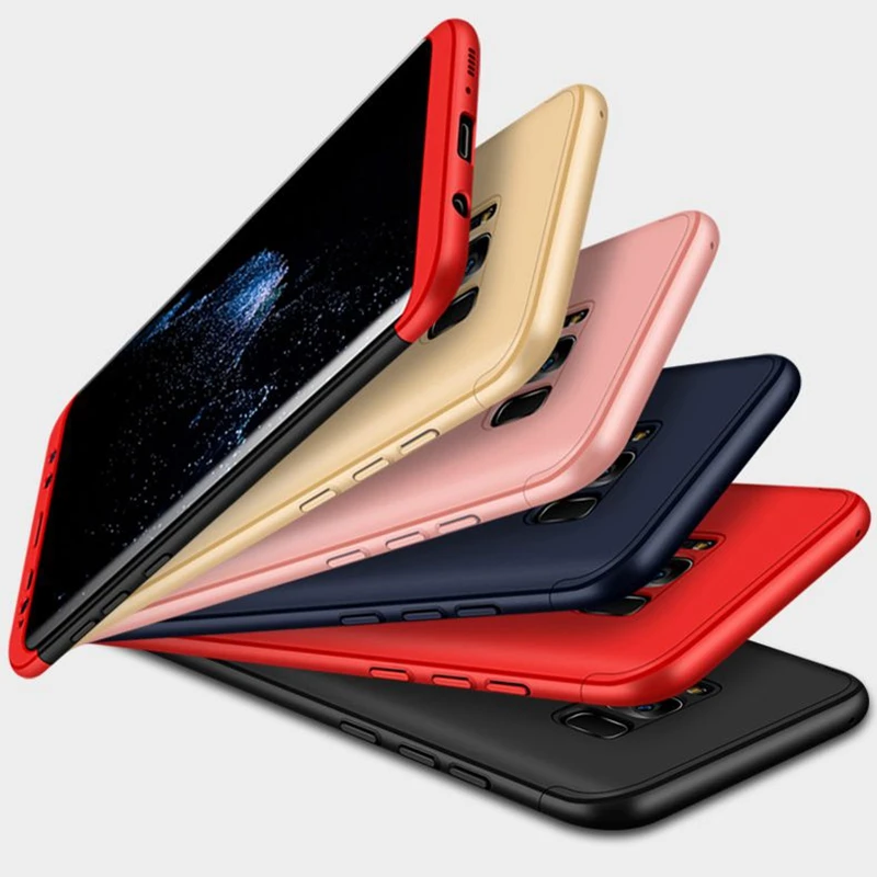Note8 чехол для Galaxy S8 Plus роскошный черный и красный ультра тонкий жесткий PC Передний