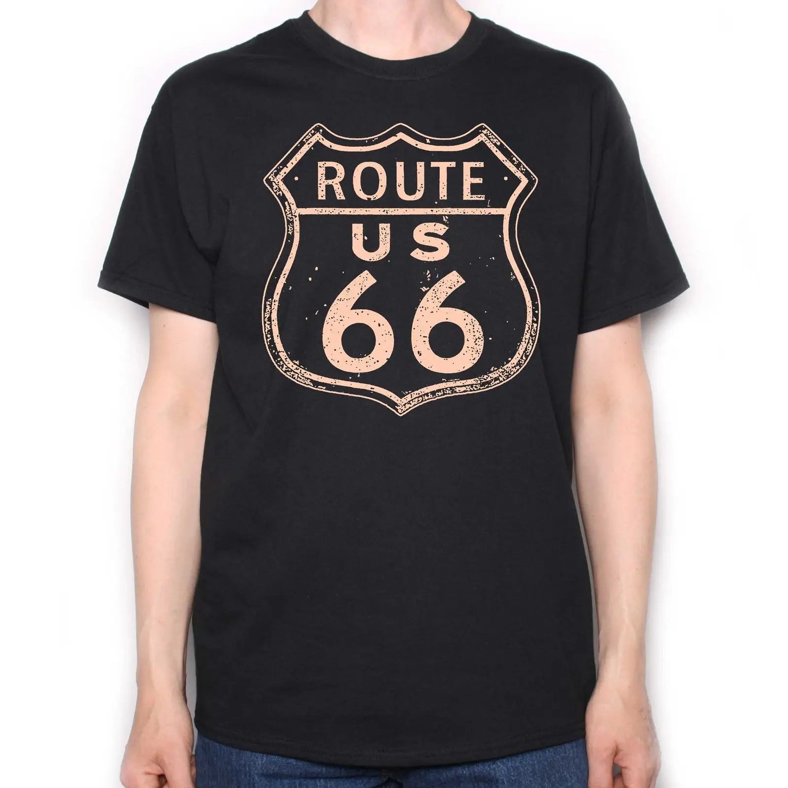 cheap ROUTE 66 T SHIRT MUSCLE CAR CUSTOM BIKE CHOPPER BOBBER CHEVY JAMES DEAN 2019 fashion t shirt,100% cotton tee shirt