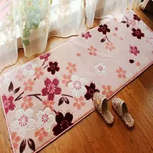 WINLIFE Романтический ковер с цветком вишни, элегантный винтажный коврик, нежный ковер для гостиной