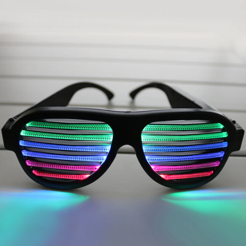 Sound Activated LED Glasses Rechargeable Shutter Party Lighted Glasses