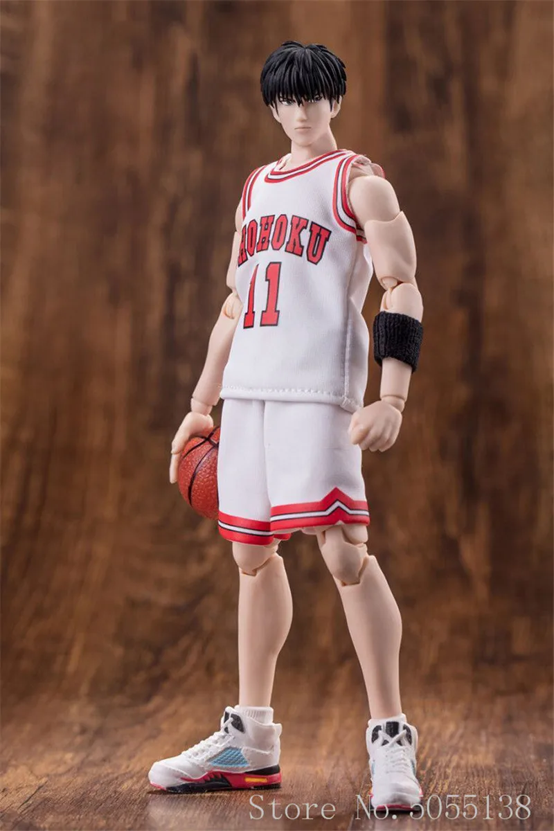 GT Model Action Figure SLAM DUNK Rukawa Kaede Movable PVC Figure Model Toys SLAM DUNK SHF No.11 White Clothing Figurines