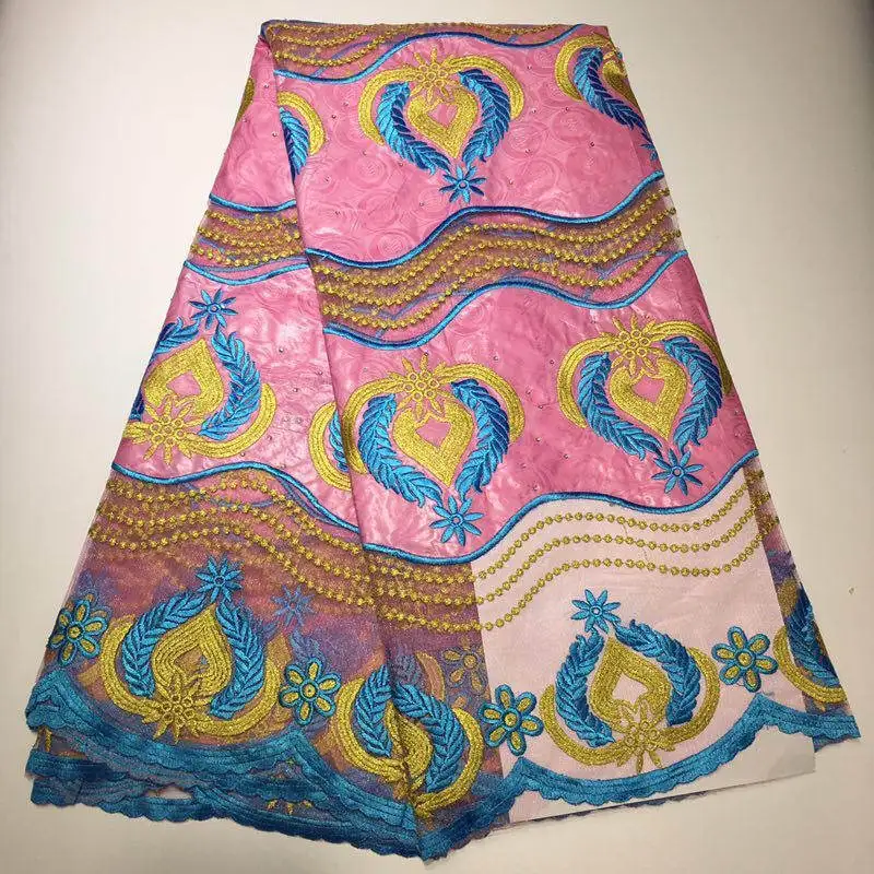 

WG!Latest african bazin riche getzner with stones 2019 cotton brode bazin brode high quality net lace for women 5yards ! J41969