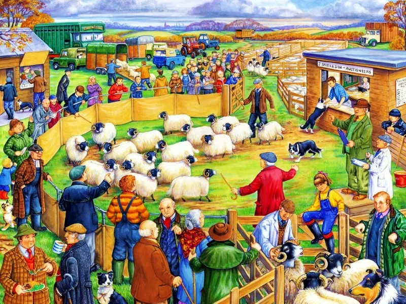 Diamond mosaic Sheep Farm diy diamond painting cross stitch full square pattern 5d embroidery hobby crafts | Дом и сад