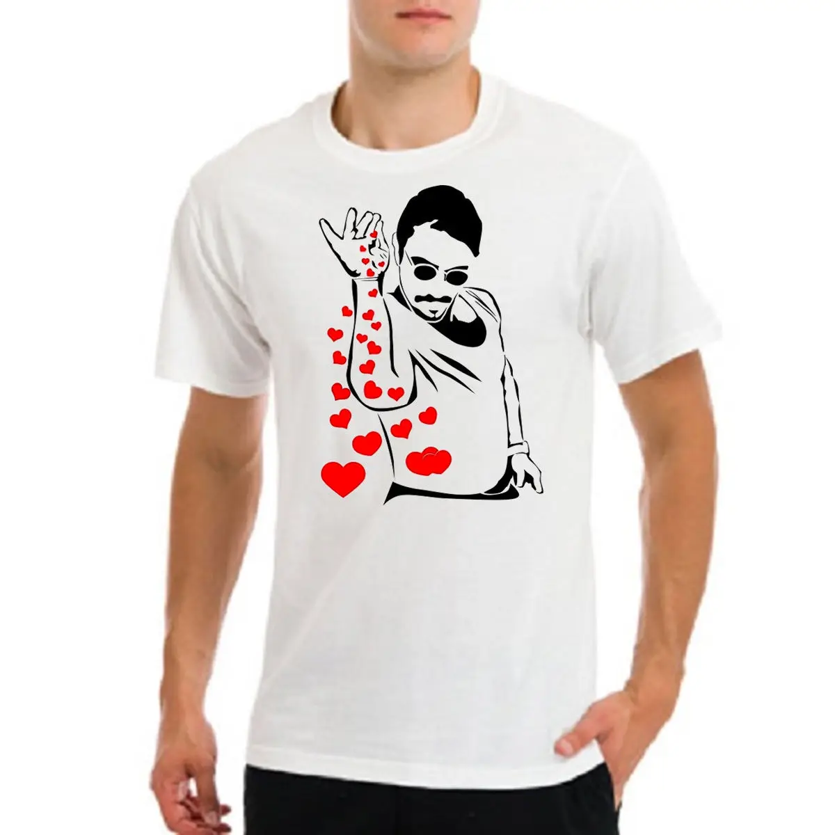 Salt Bae saltbae NUSRET GOKCE spread love hearts белая футболка на День святого Валентина крутая