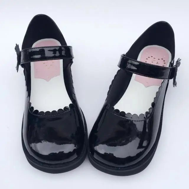 Japanese-Harajuku-Low-Chunky-Heels-Flounce-Trim-Simple-Mary-Jane-Lolita-Shoes-Flats-Kawaii-School-Girls-Shoes-6