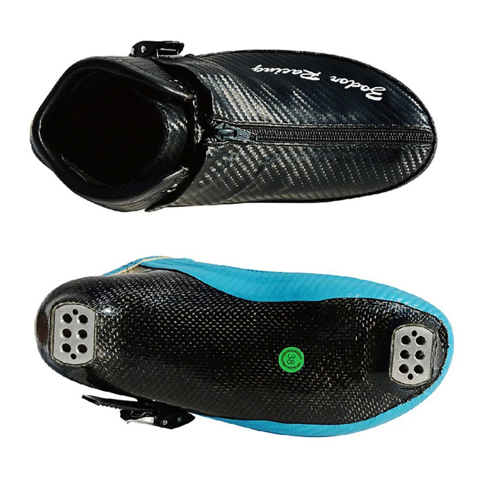 JEERKOOL الأسطوانة ألياف الكربون الجليد الجليد التمهيد للأطفال الكبار الأزرق 165/195 جبل المسافة مضمنة سرعة تزلج Patins SX9