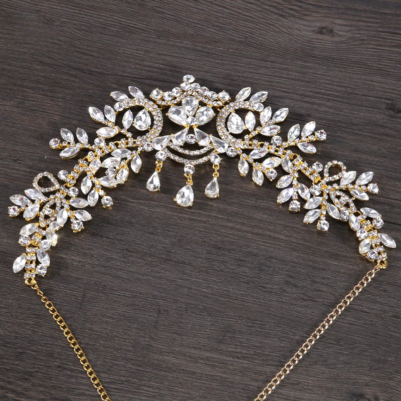  Top Coração-em forma de Cor Prata de Strass Casamento de Cristal Tiara de Noiva Acessórios Para o Cabelo Partido Jóias Presente (9)