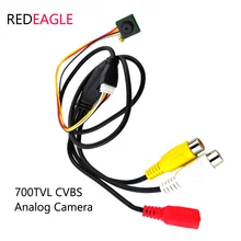 Redeagle cvbs mini câmera de segurança cctv 700tvl cmos casa áudio e vídeo câmera analógica saída av