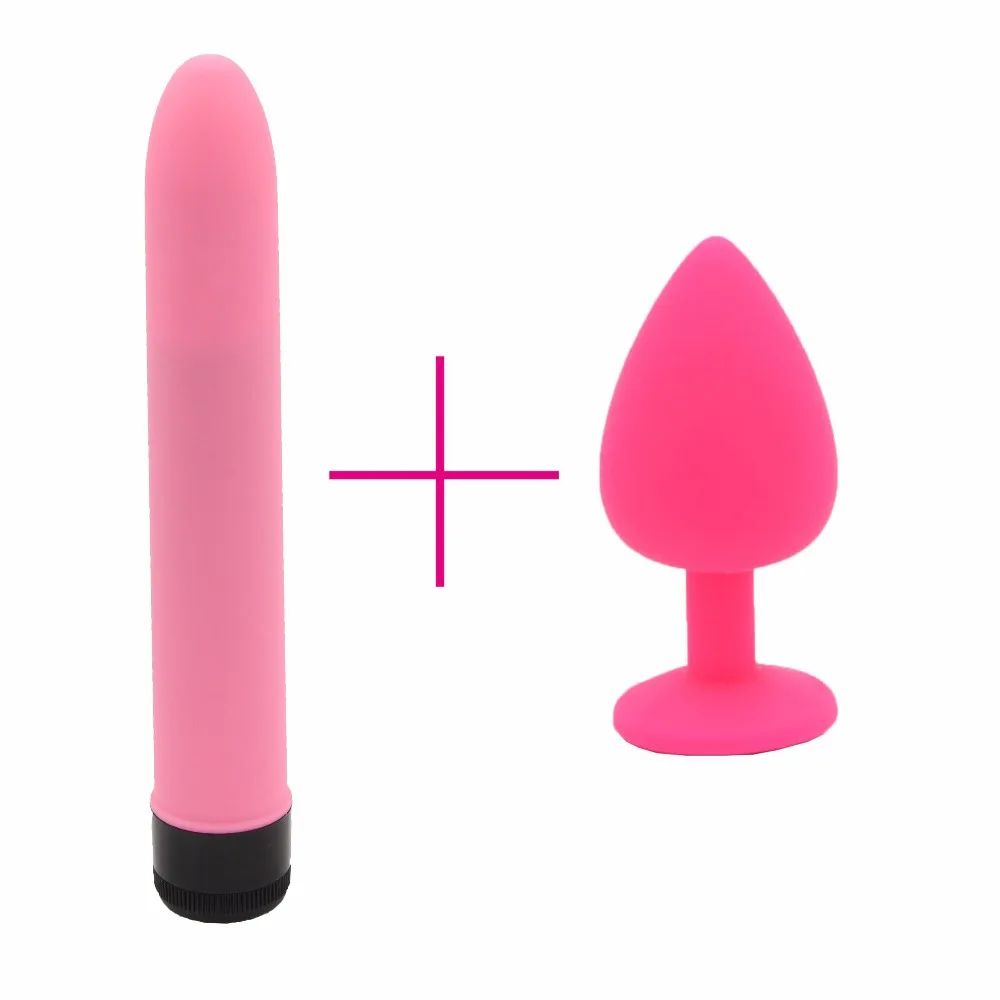 Yema 2Pcsset 4 Color Dildo Vibrator Strong Vibrationcrystal Base Butt Anal Plug Prostate -1751