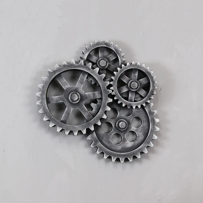 

Continental Retro Cafe Bar Decoration Wall Hanging Gear Wood Crafts Jewelry Ornaments Gear Wall Decoration Creative Ornaments