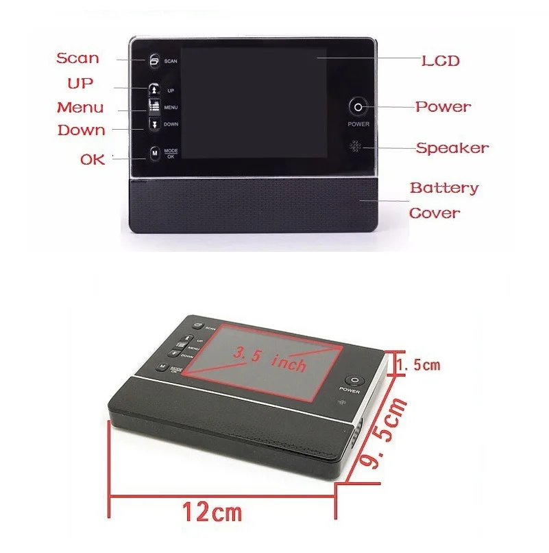 2016 peephole door eye Multi-language 3.5inch LCD 0.3 Megapixels 3X Zoom IR night vision 32 Rings support Video+Photos video eye