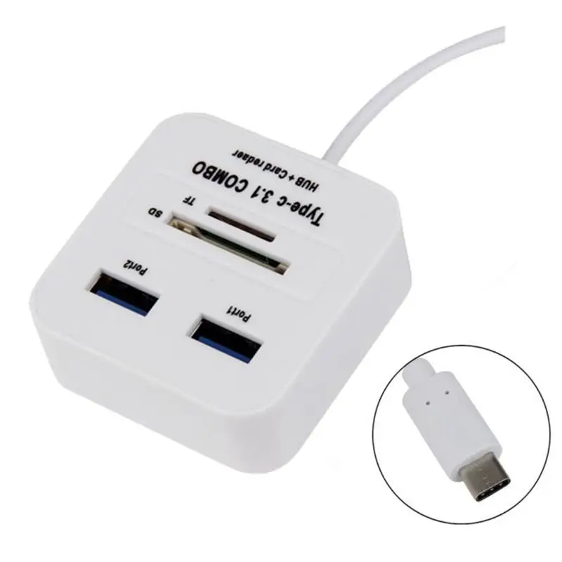 Мини USB 3 1 type C несколько 2 портов концентратор и устройство для чтения карт SD TF ПК