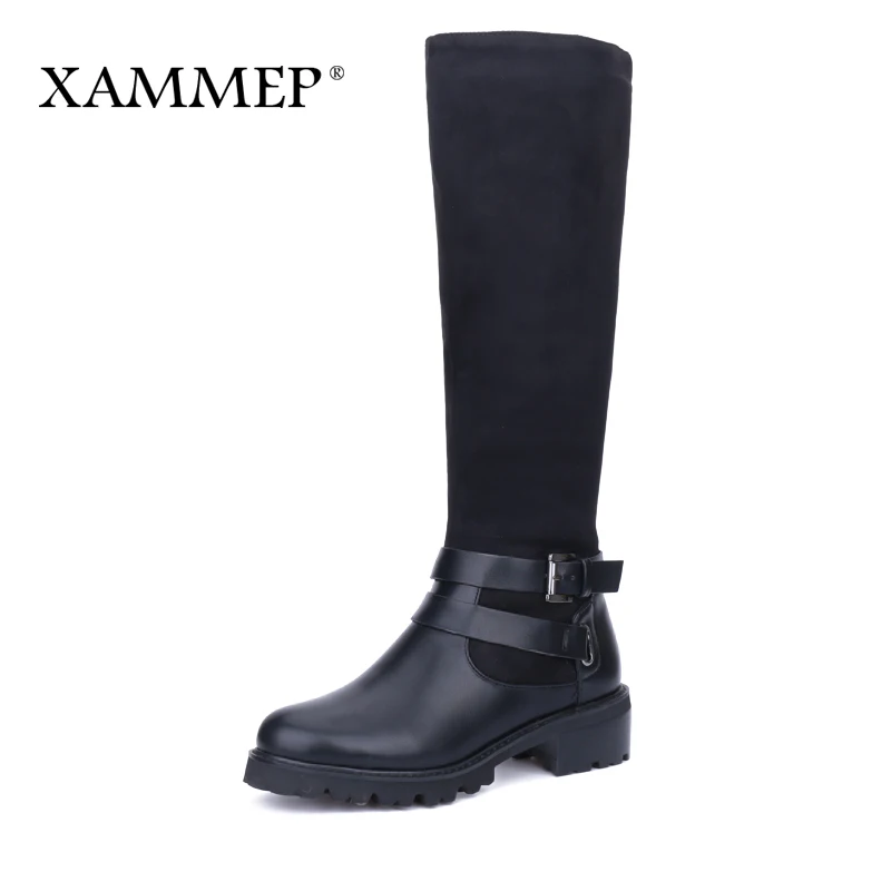 

Plus Big Size Women Winter Shoes Brand Women Shoes Leather Winter Boots Knee High Boots High Quality Women Plush Warmful