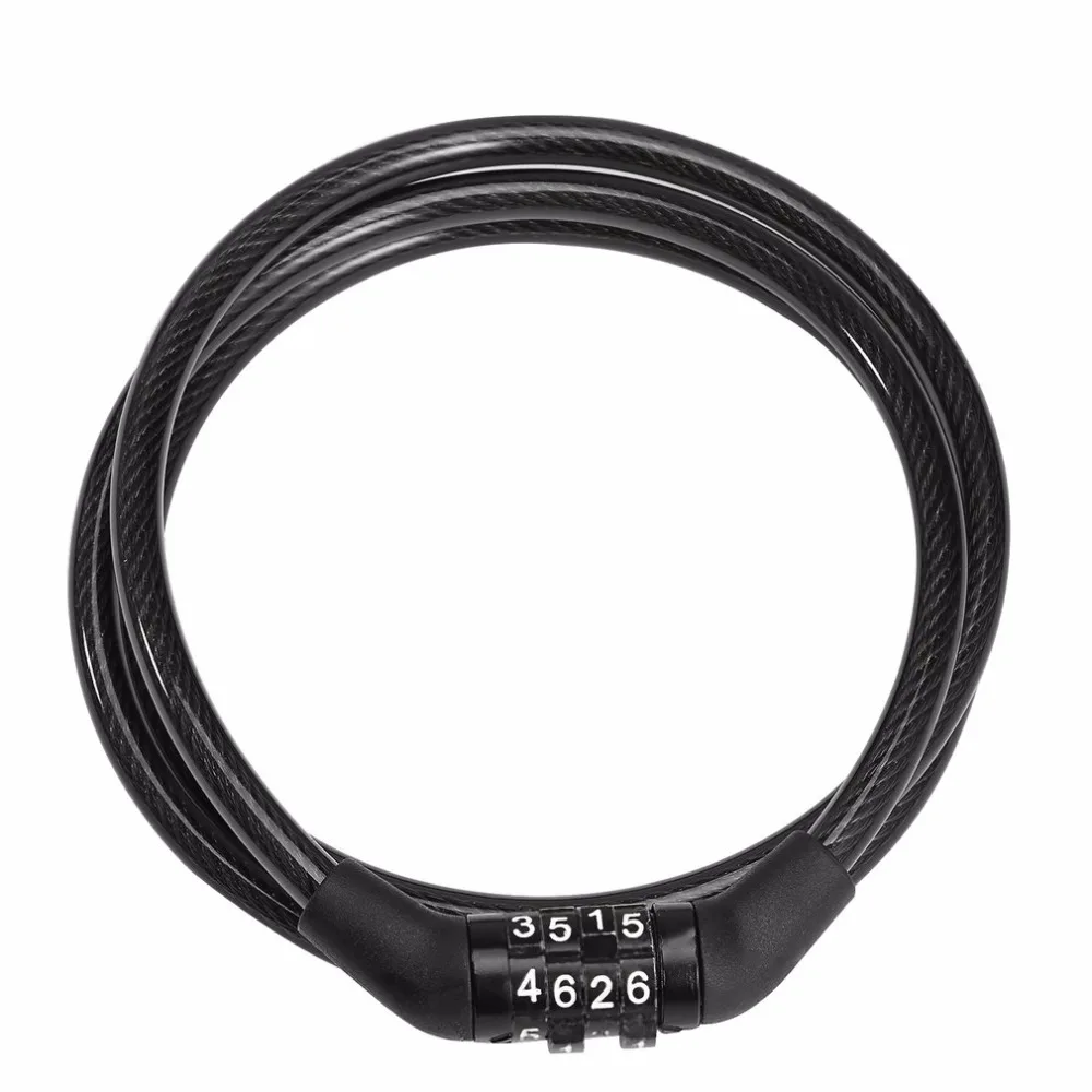 

Code Cable Lock Cycling 4-Digital Bicycle Combination Bike Chian Lock 8*1200 mm Plastic Alloy Bike Anti-theft Lock Dropshipping