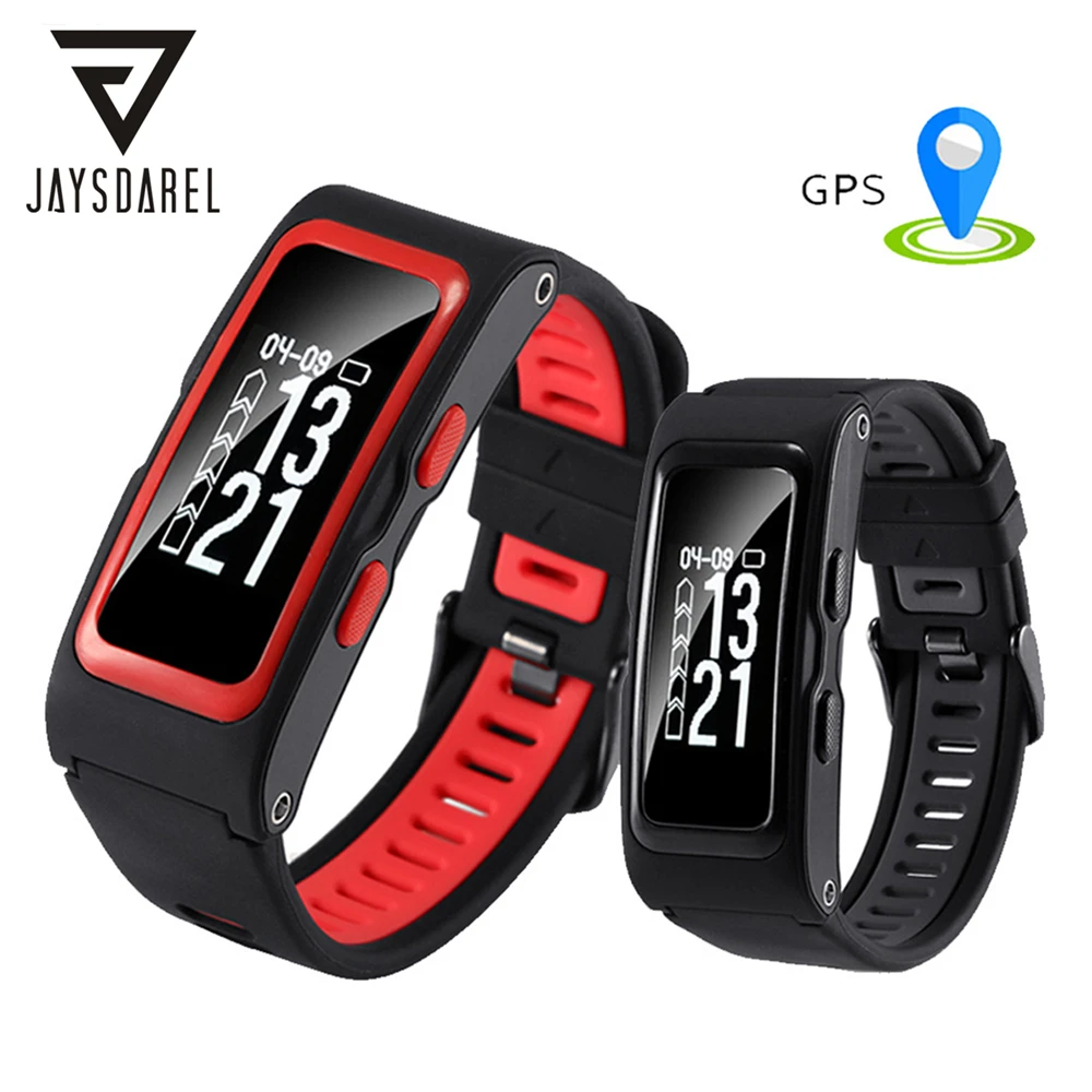 

JAYSDAREL T28 Dynamic Heart Rate Monitor OLED Smart Watch Waterproof IP67 GPS Track Smart Wristwatch Bracelet for Android iOS