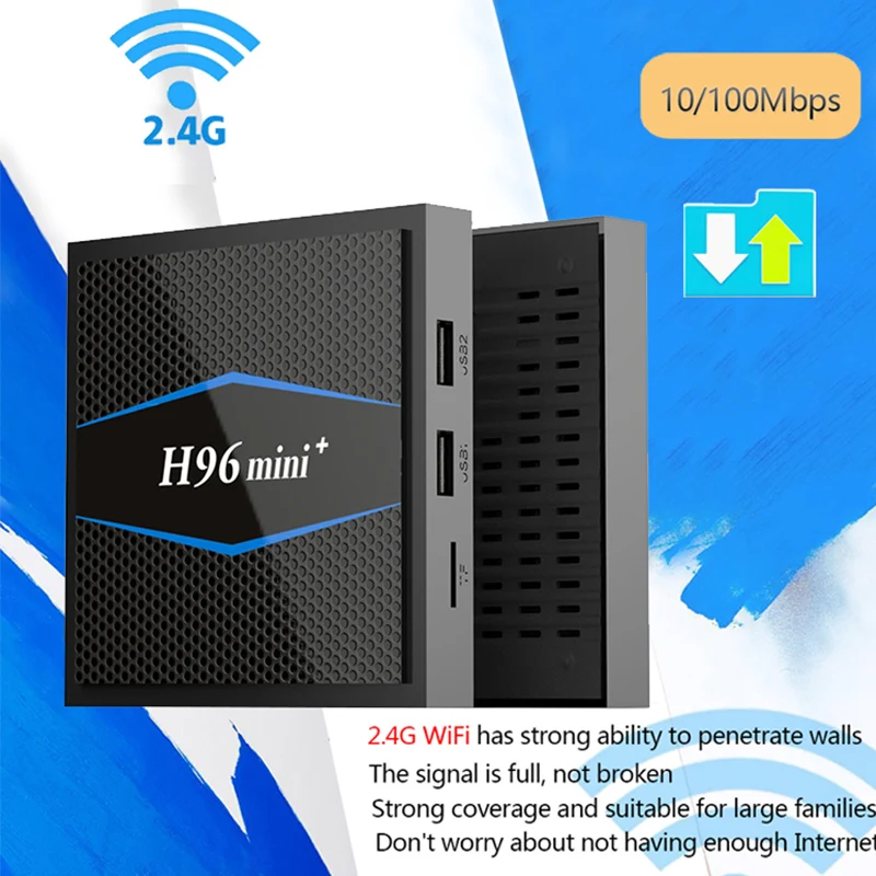 [Подлинный] H96 Мини плюс ТВ бокс Android 7 1 2G 16G Amlogic S905W 2 4 GHz Wifi K HDR Smart медиаплеер